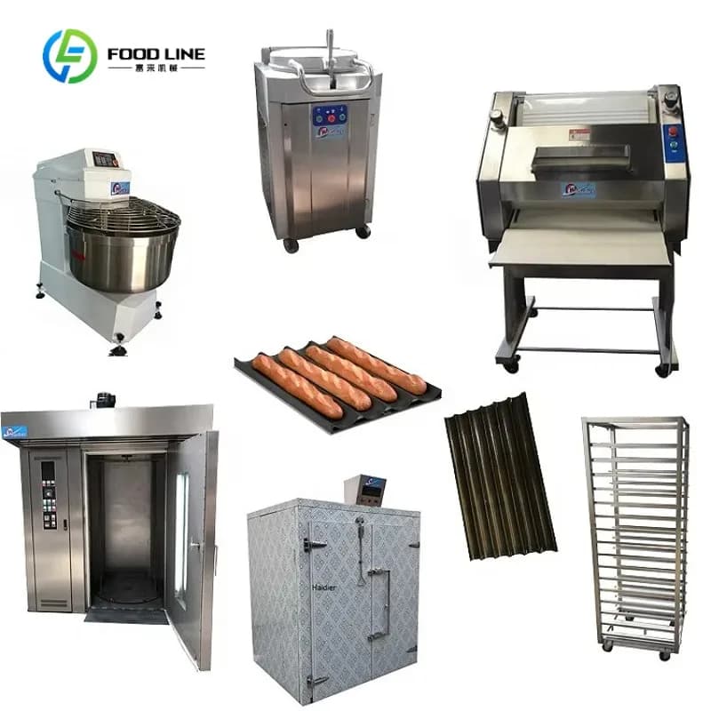 Ligne complète d'équipements de production automatique pour boulangerie : machine à façonner le pain
