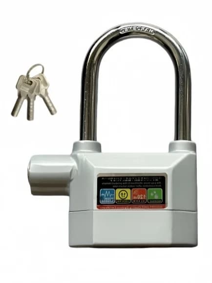 Cadenas antivol universel avec alarme 120 dB, en alliage de zinc, pour vélo, moto, porte d'entrepôt,