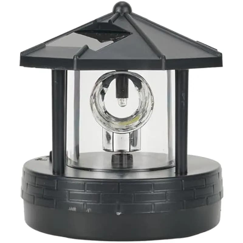 Phare solaire ABKJ-LED, lampe rotative à 360 degrés, phare solaire LED, éclairage de chemin, décorat