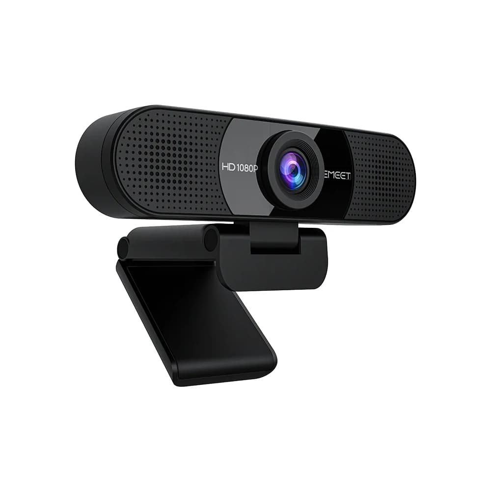 Webcam EMEET C960 1080P avec 2 micros, 90° ° Caméra d'ordinateur FOV, à mise au point fixe, Plug&P