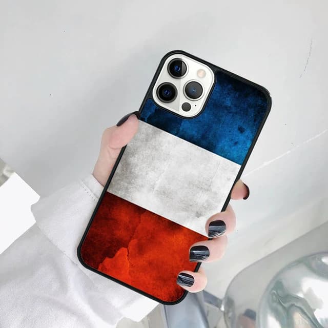 Coque de téléphone drapeau français, étui pour iPhone 16 15 14 SE 2020 XR XS 11 12 13 Mini Pro MAX P