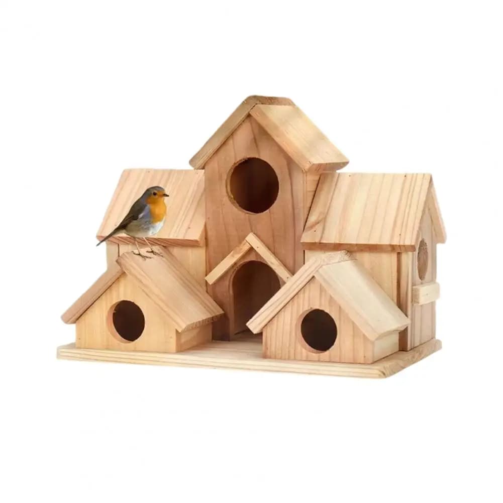 20*15cm maisons d'oiseaux pour l'extérieur nid de colibri en bois mangeoire à oiseaux maison d'oisea