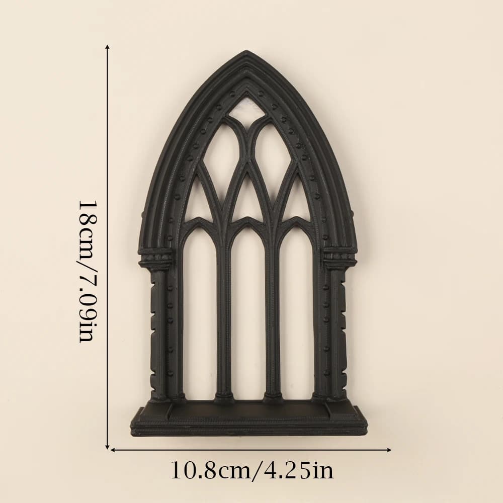 Étagère murale de style gothique transfrontalier en forme d'arche de fenêtre d'église pour la décora