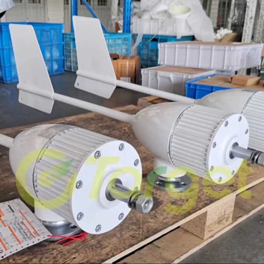 Turbine éolienne 3kw 6kw 2kw 5kw, 3 ou 5 pales, 12v 24v 48v, avec contrôleur de Charge Mppt/hybride