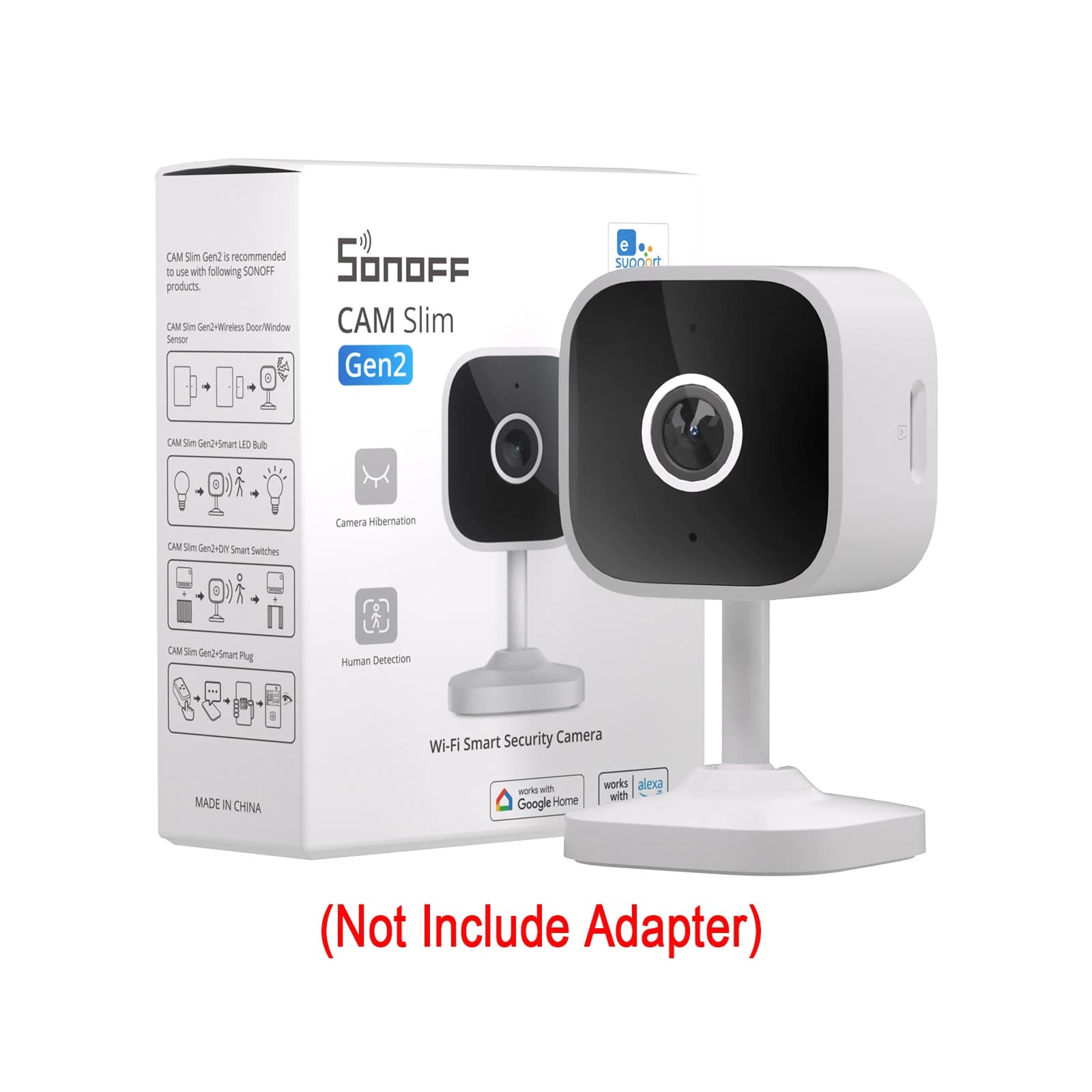 SONOFF CAM Slim Gen2 WiFi caméra de sécurité à domicile intelligente 1080P HD détection de mouvement