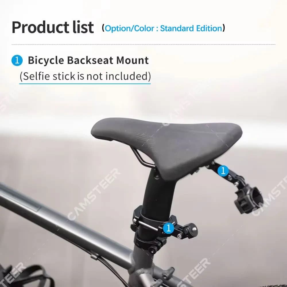 Camsteer – support de siège arrière de vélo, vue de 3ème personne GoPro 13 12 supports de caméra pou