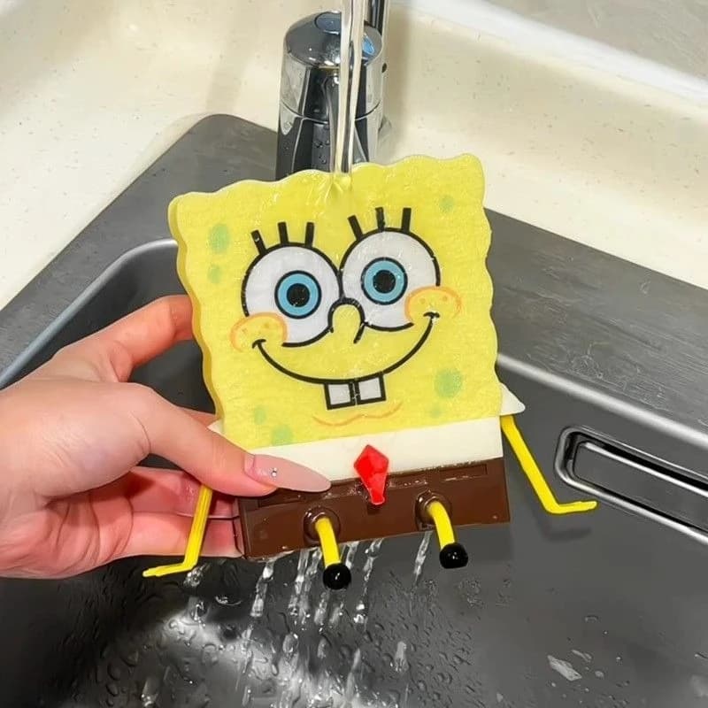 Brosse de nettoyage créative et exquise de la série Bob l'éponge, personnage de dessin animé, pour l