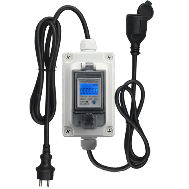 Compteur d'électricité, connecteur électrique pour borne de recharge standard européenne, compteur d