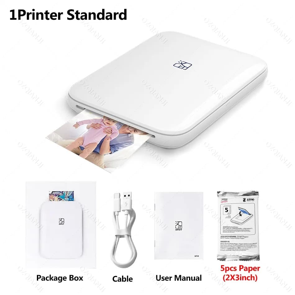 HPRT MT53 Portable Mni imprimante de poche Mobile BT imprimante Photo sans fil avec technologie Zink