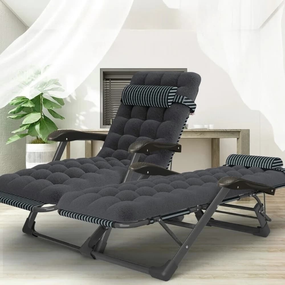 Chaise lune confortable pliable pour l'extérieur, chaise longue de plage inclinable, lit pliant avec
