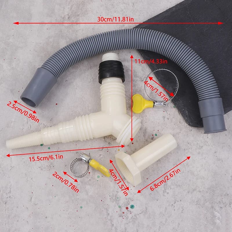 Adaptateur en T de Drainage, raccord de tuyau de Drainage pour Machine à laver, sèche-linge, avec tu