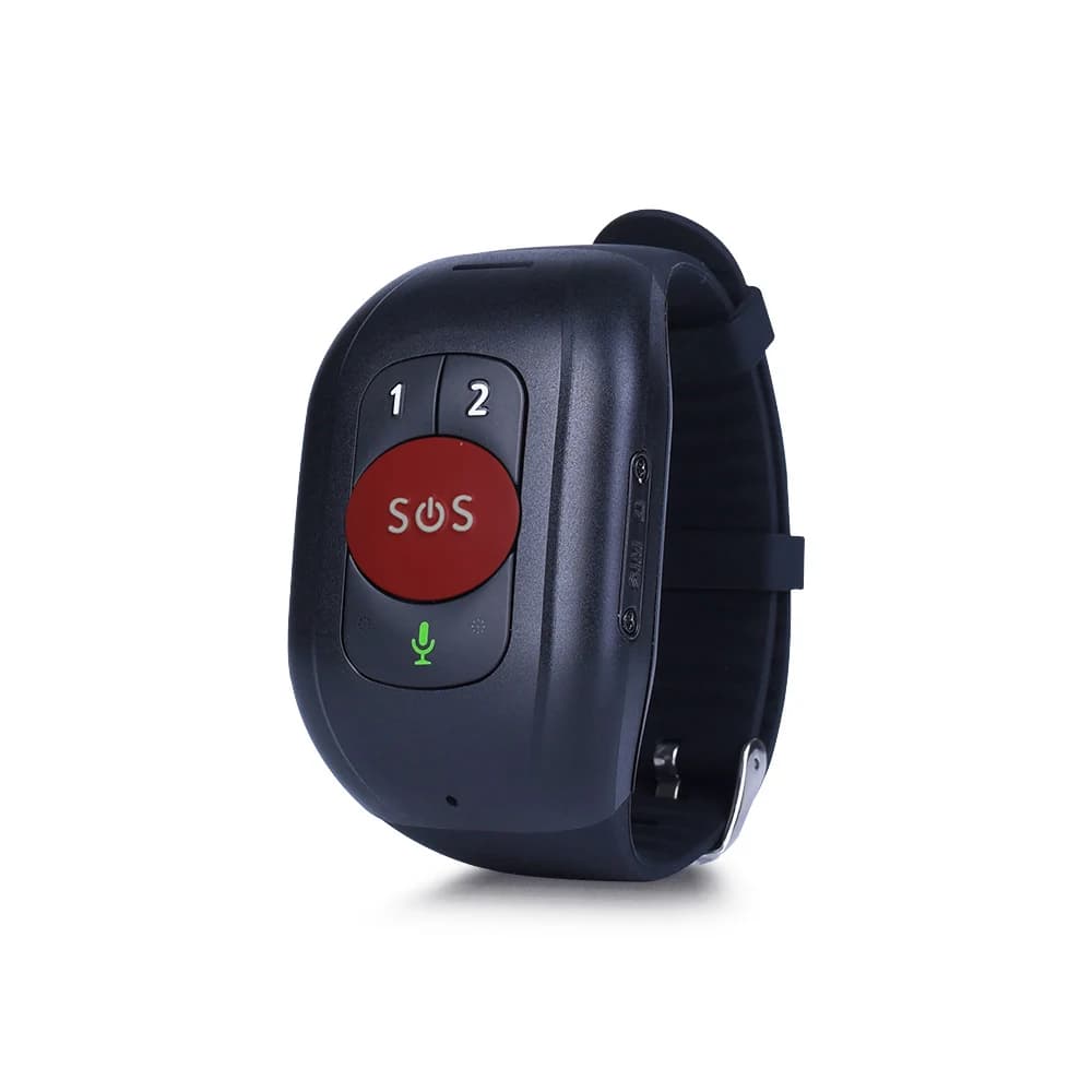 Bracelet étanche IP67 avec alarme d'urgence et suivi GPS, moniteur de fréquence cardiaque et de pres