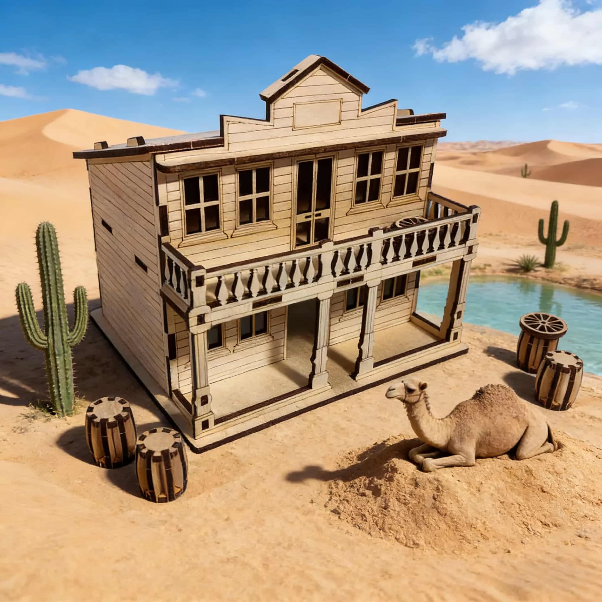Puzzle de maison en bois 3D, kit de modèle à monter soi-même, cadeau artisanal, décoration de la mai