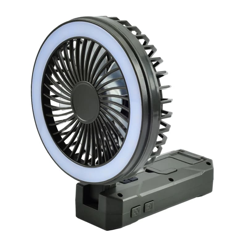 LiitoKala été nouveau produit LF-FL01 fonctionnel LED ventilateur portatif lumière 18650 batterie in