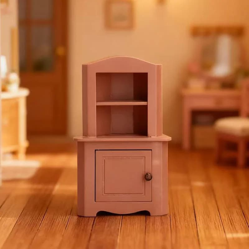 1 armoire d'angle miniature en bois, détails réalistes, idéale pour la décoration des fêtes, parfait