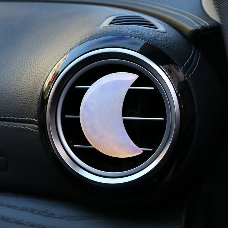 Crystal Moon – désodorisant de voiture, Clip de parfum pour femmes, décoration intérieure de lune ro