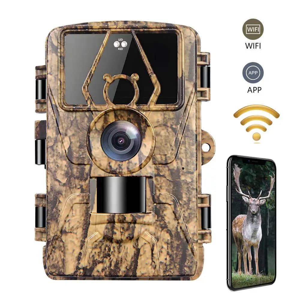 Caméra de suivi étanche Wifi 8k Pr801w 60mp, prend en charge l'application pour visualiser la chasse
