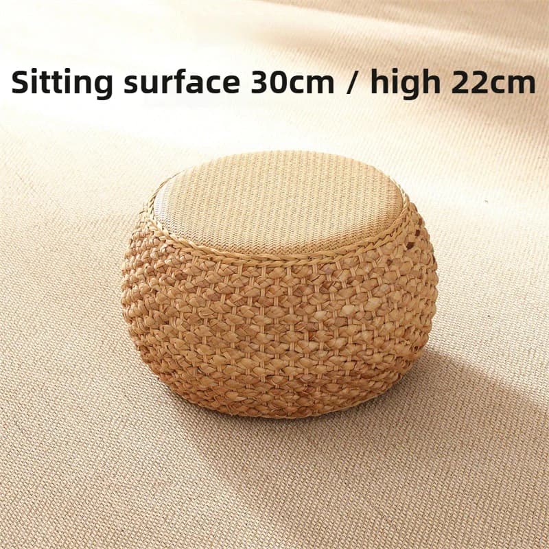 Tabourets en rotin portables pour cuisine, couloir, chambre à coucher, repose-pieds rond bas pour ch