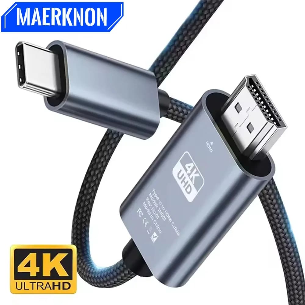 Adaptateur USB C vers HDMI 4K, convertisseur Type-C HDMI pour téléphone, ordinateur portable, MacBoo