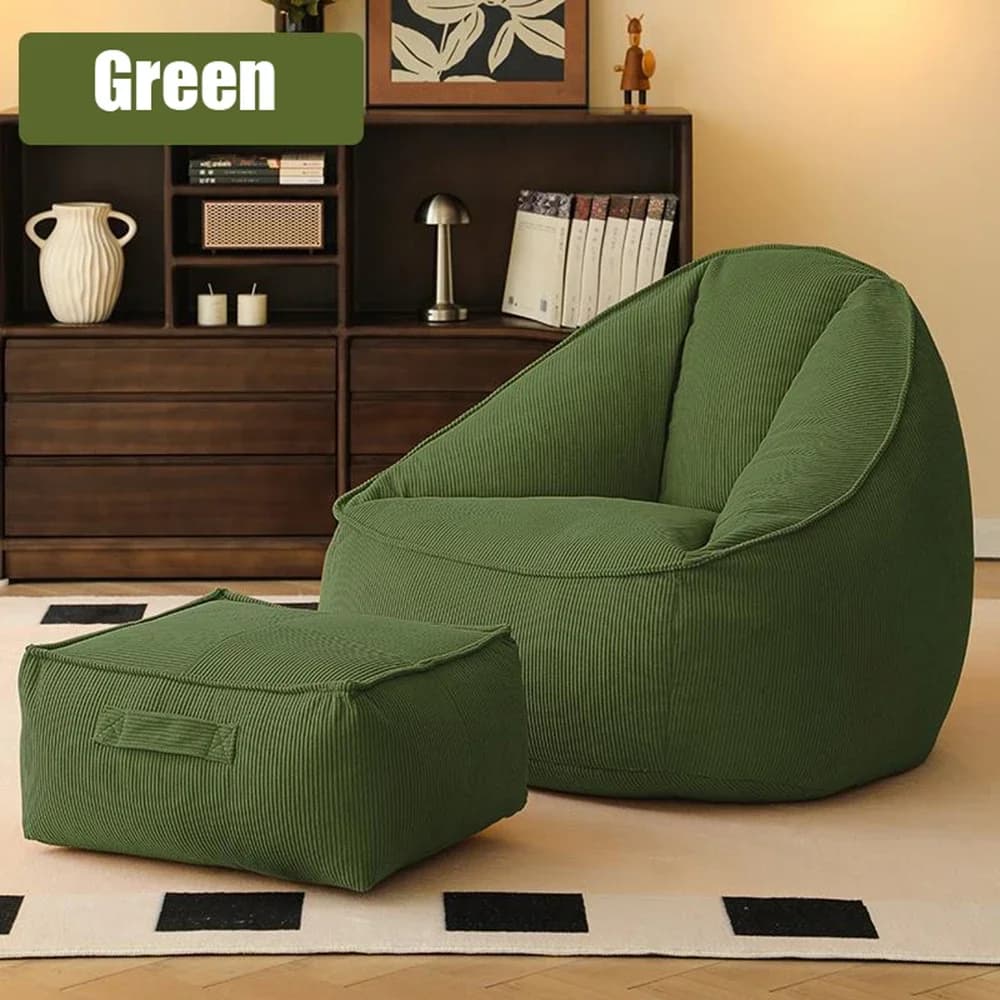 Canapé pouf paresseux simple, haut de gamme, doux, balcon, confortable, avec rembourrage repose-pied