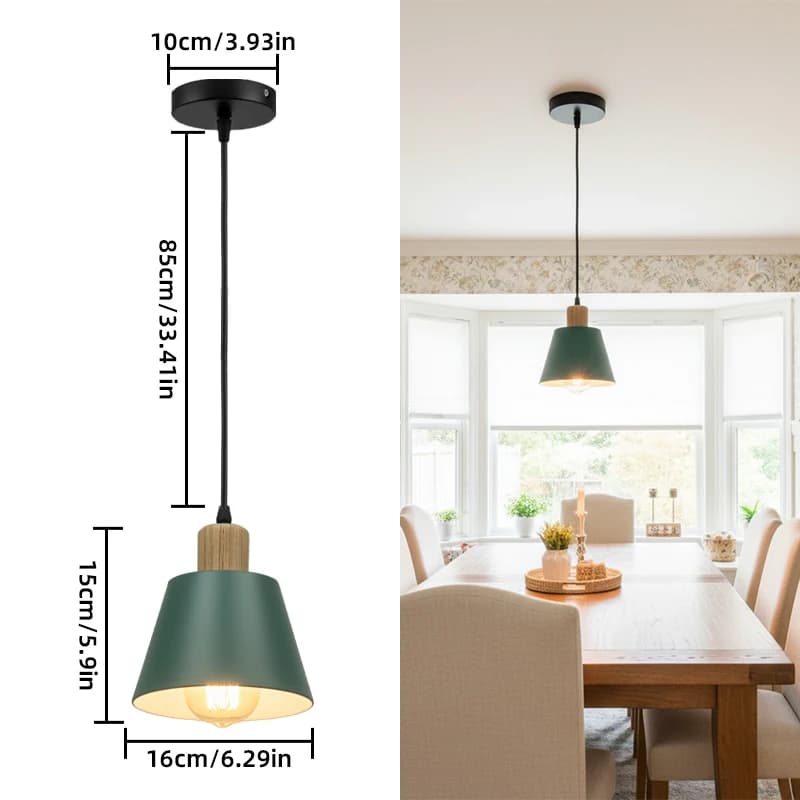 Lampe suspendue moderne, abat-jour vintage industriel, luminaire suspendu pour salle à manger, cuisi