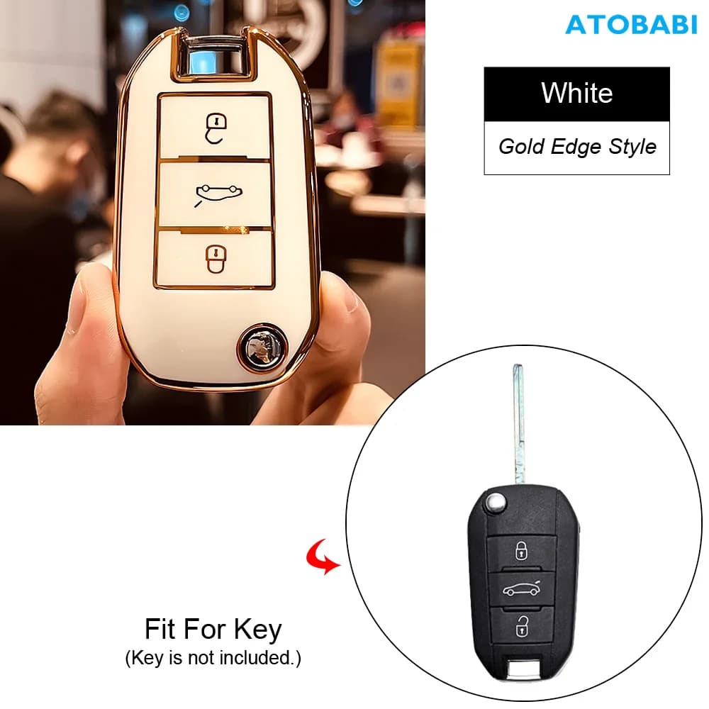 Étui pour clé de voiture en TPU, housse de télécommande, porte-clés, accessoires automobiles pour Pe
