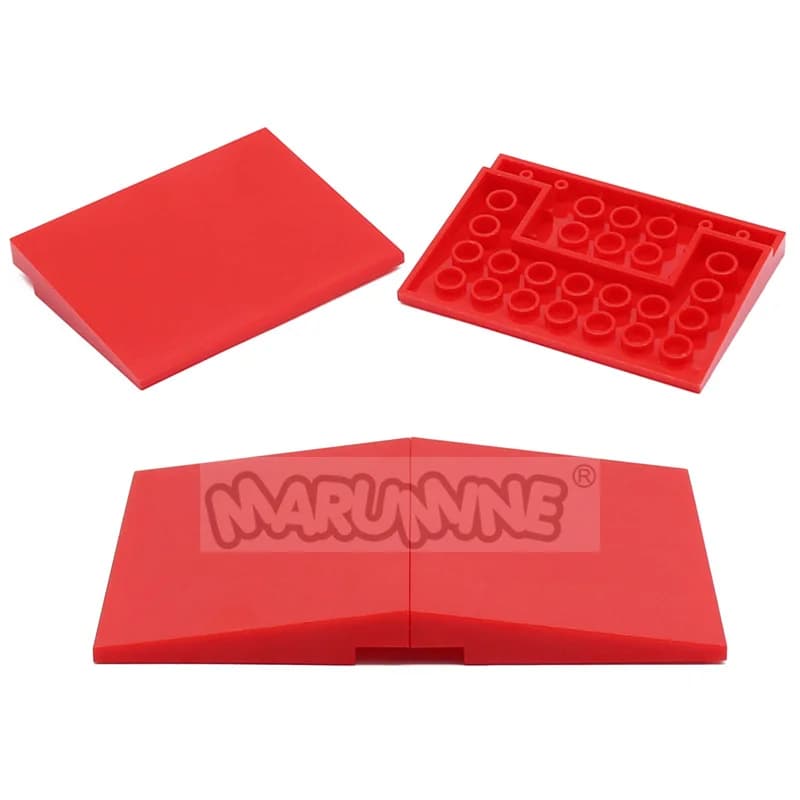 10 pièces MOC ville brique toit 6x8 panneau incliné pente blocs de construction rue vue maison pièce
