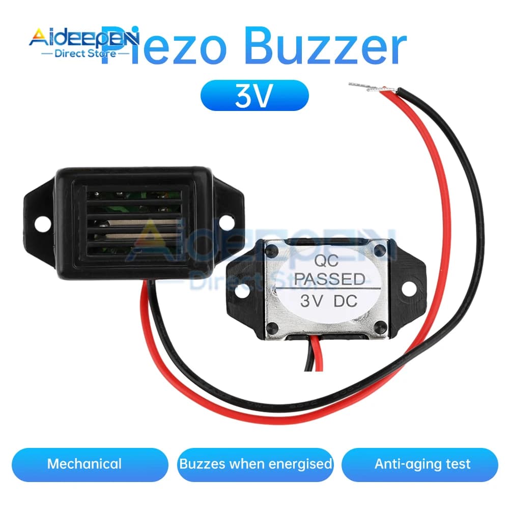 Alarme à haut décibel DC 3V/6V/9V/12V 85dB, sonnerie électronique, bip sonore continu pour voiture e