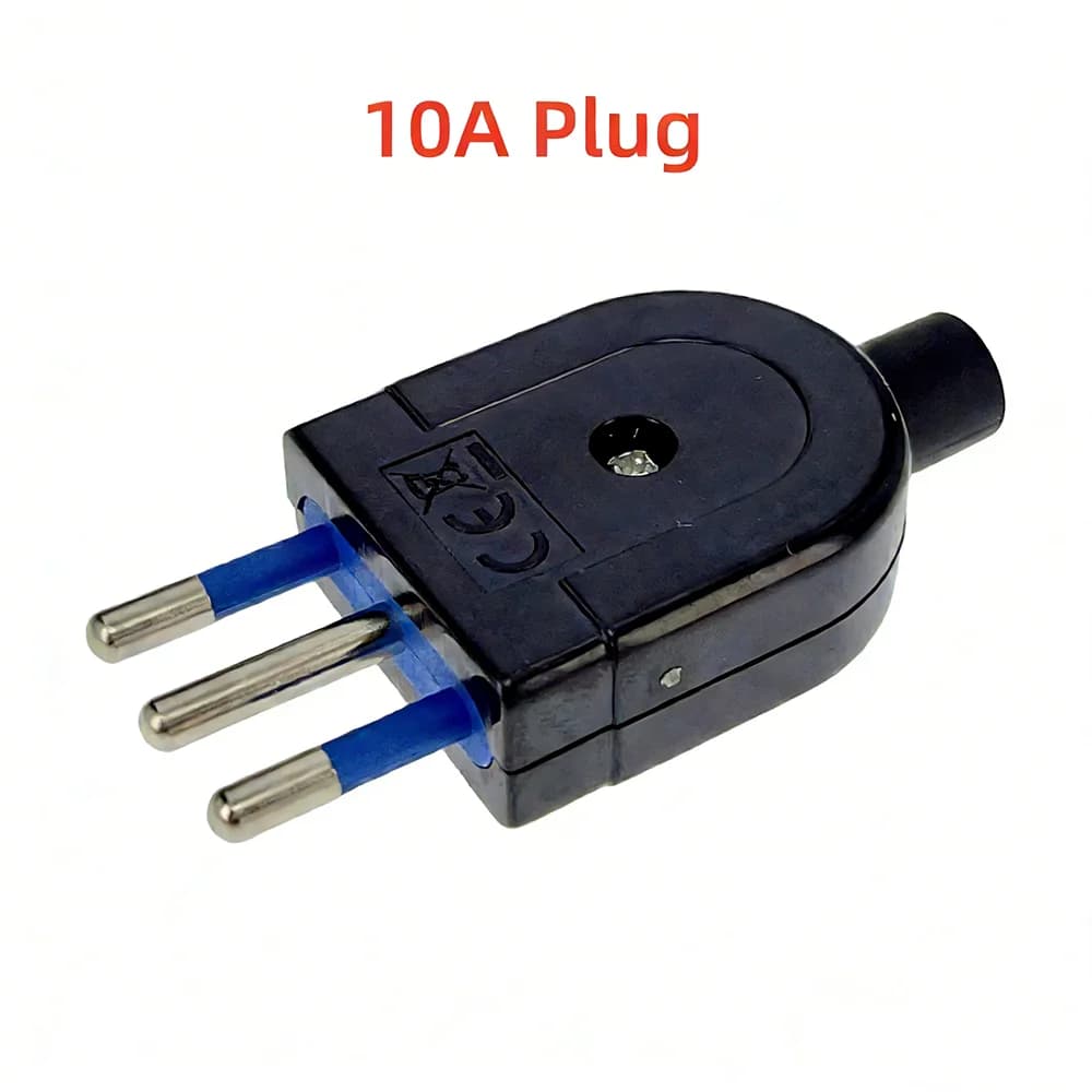 Adaptateur de prise italienne standard 10A 16A, petit format, mâle/femelle, 3 broches rondes, détach