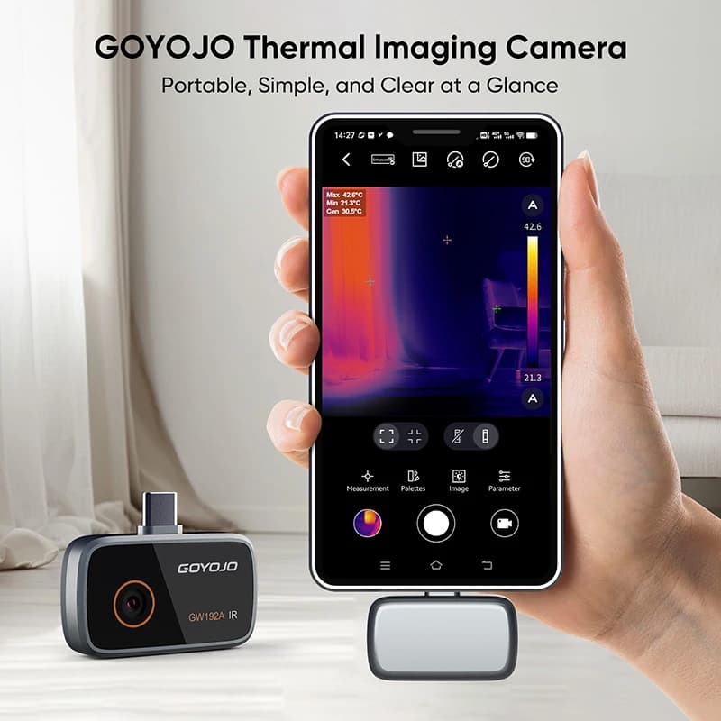 Caméra thermique GW192A pour téléphone Android, caméra thermique infrarouge pour inspection et répar