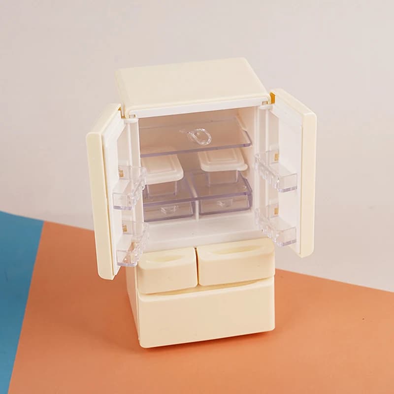 Playhouse Toys 1: 12 Mini ensemble de réfrigérateur pour maison de poupée, comprend des aliments min