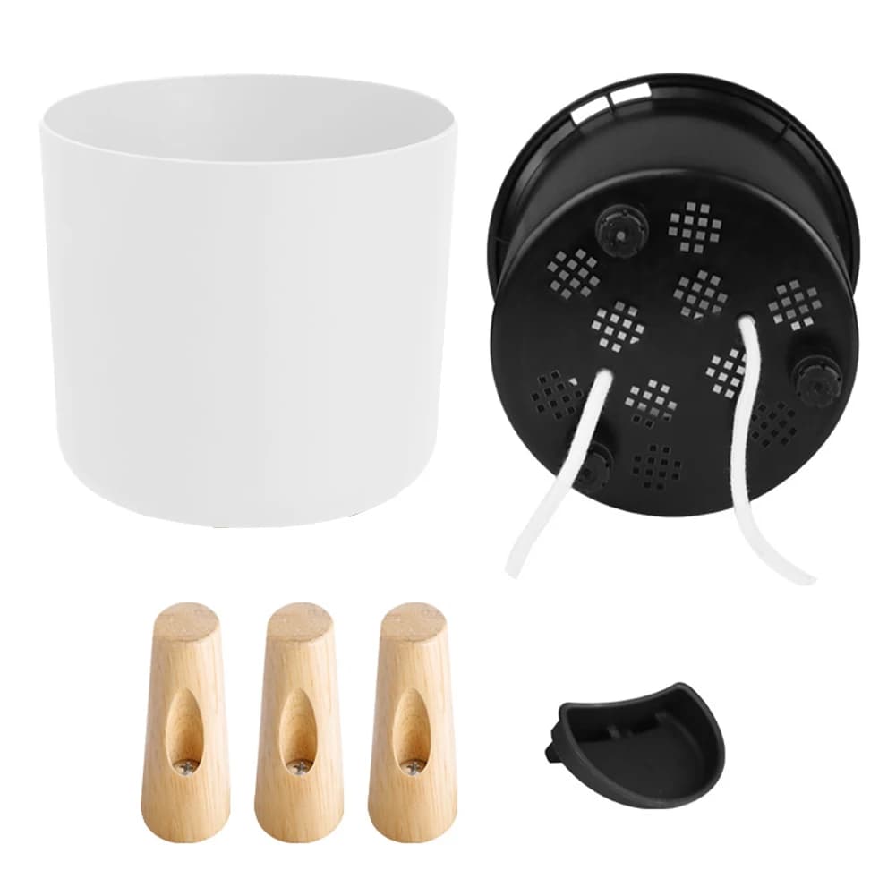 Pot de fleur rond sur pied, pieds d'herbes, système de Drainage auto-arrosage, bonsaï pour plantes a