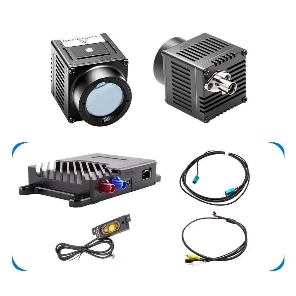 Caméra thermique pour voiture RSNV avec résolution 640*512 px, étanche IP67, montée sur véhicule, as