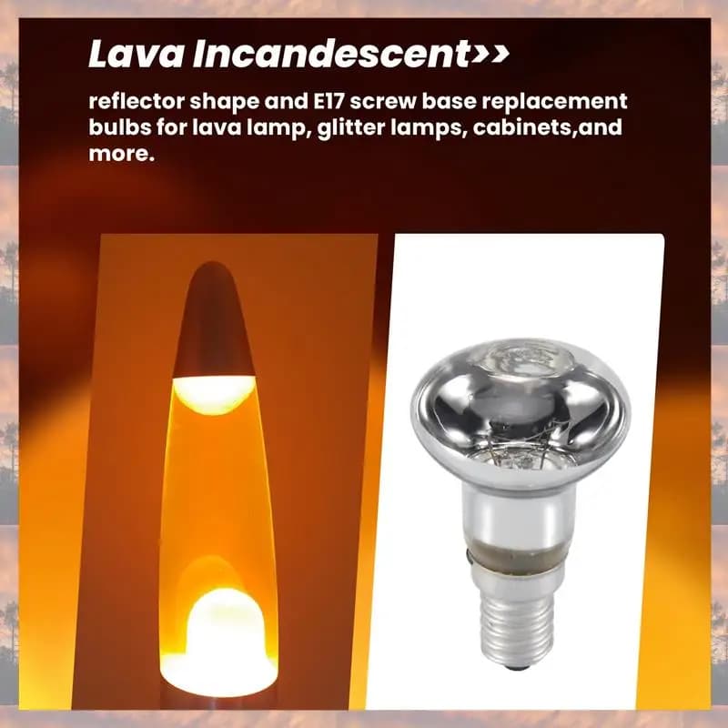 2025 tendance remplacement lampe à lave E14 R39 30W projecteur vis dans l'ampoule clair réflecteur S