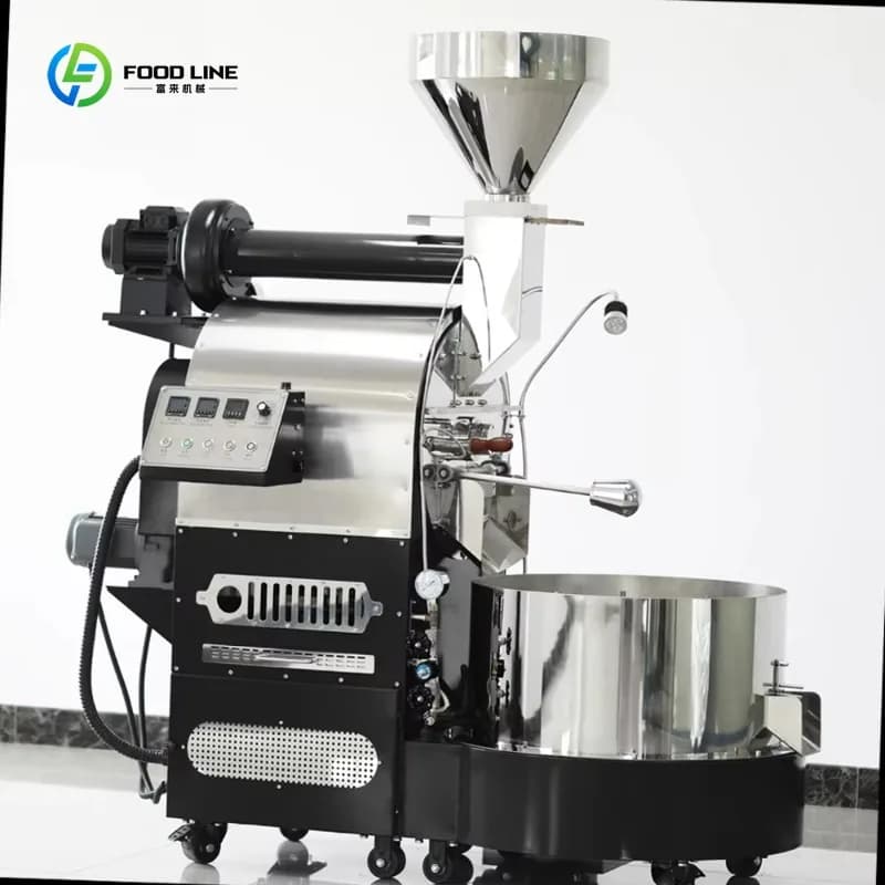 Machine à torréfier les grains de café commerciale personnalisée de 15 kg, adaptée aux cafés, aux pe