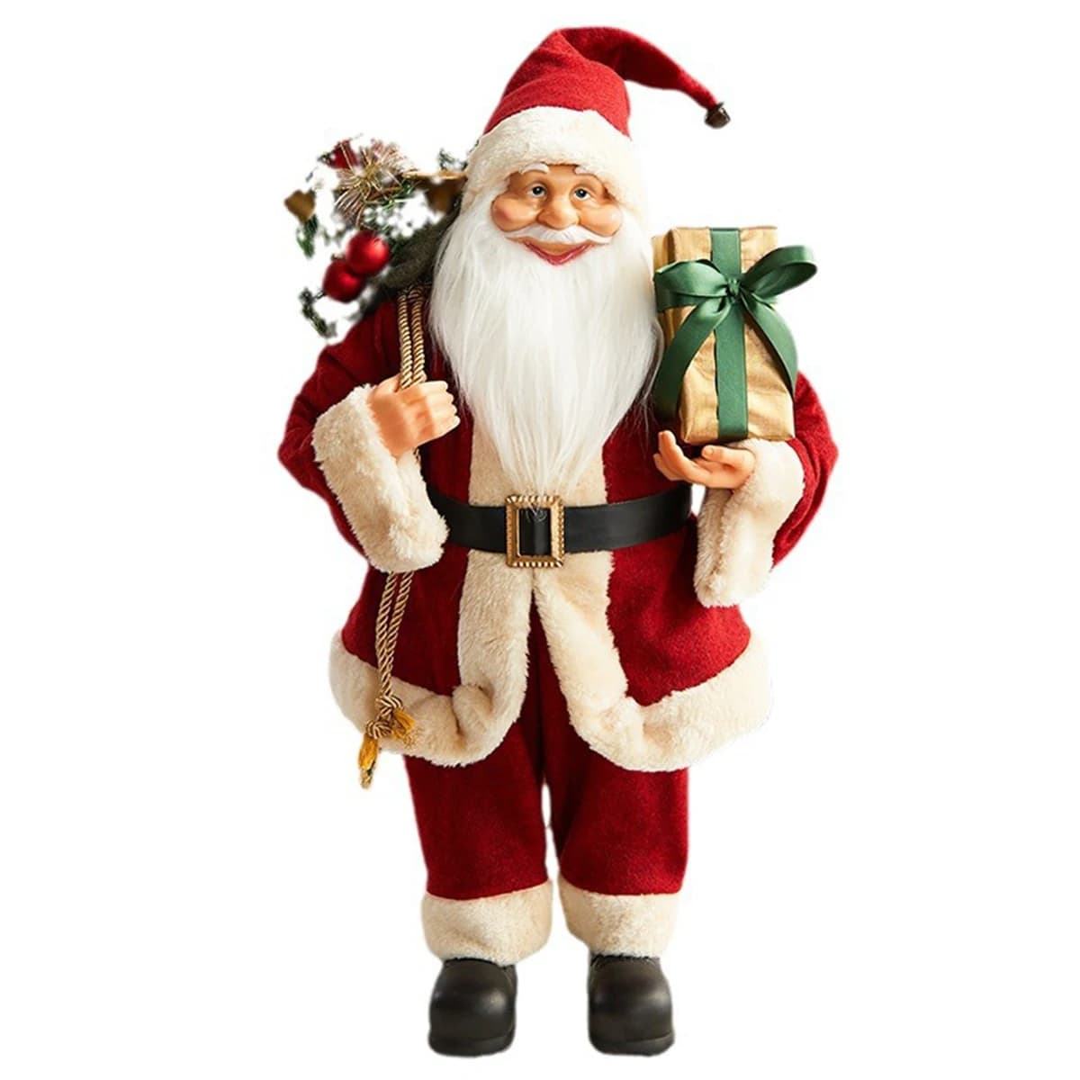 Produits en tissu, poupées du père noël, ornements de scène de noël, accessoires de décoration de bu