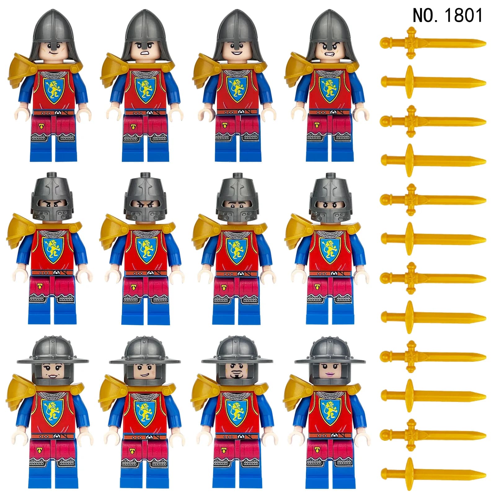 Vente en gros transfrontalière de figurines de château médiéval en blocs de construction 1801 1805 1