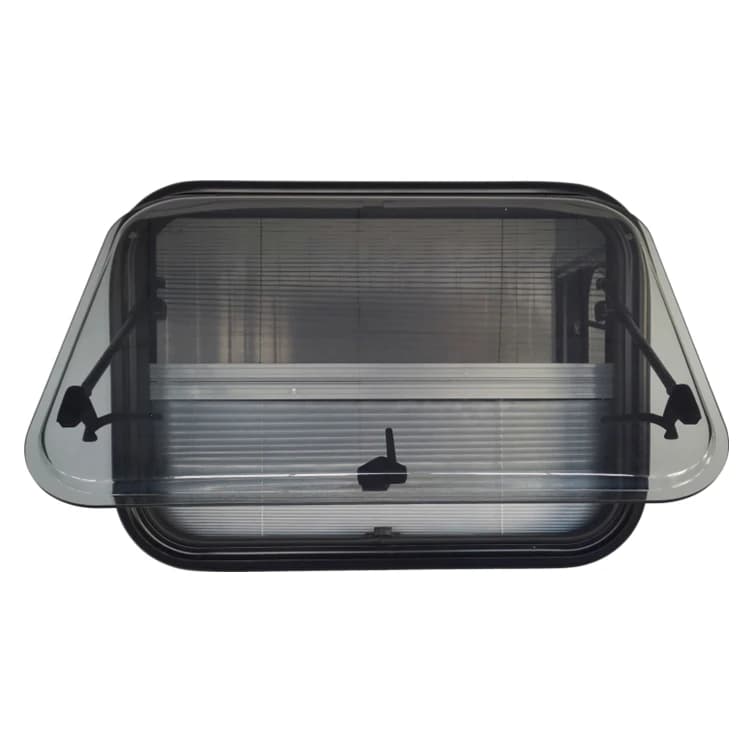 Fenêtre de caravane/camping-car en acrylique double couche avec cadre en alliage d'aluminium pour ca