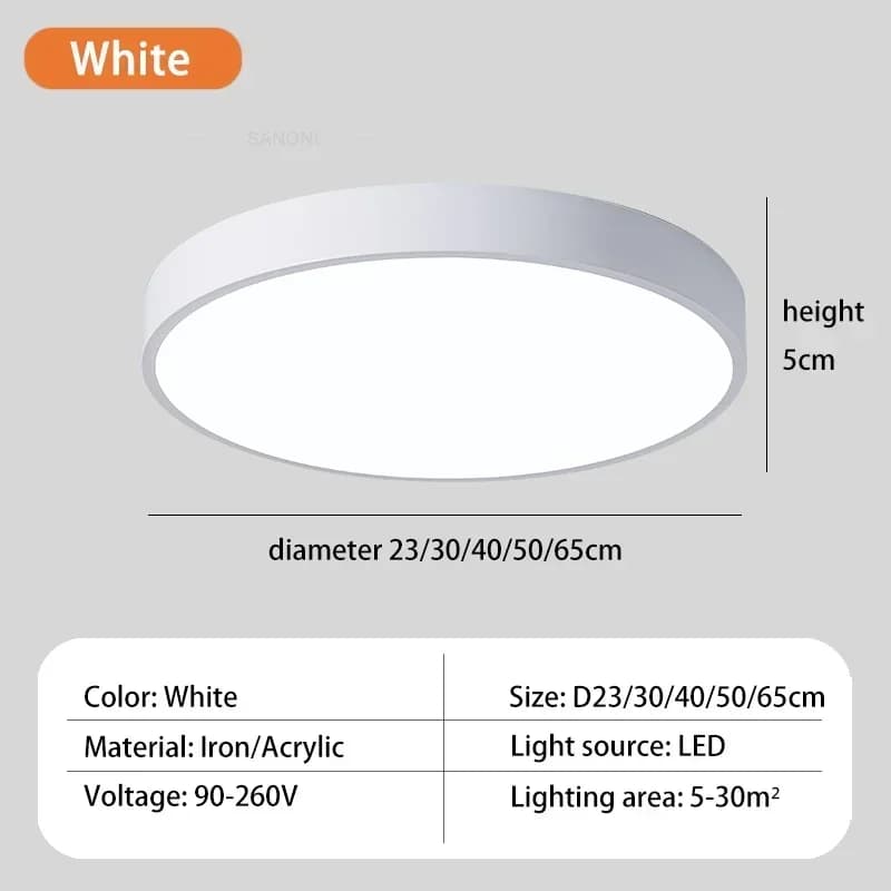 DINDALLED plafond moderne à LEDs lampe ronde pour salon salle à manger chambre lustre luminaire inté