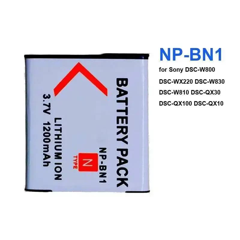 Batterie d'appareil photo 1200Mah pour Sony Dsc-W800 Dsc-WX220 Dsc-W830 Dsc-W810 Dsc-QX30 Dsc-QX100