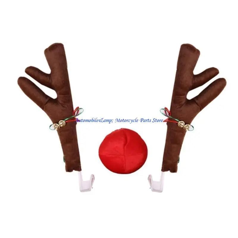 H7BD – Kits décoration noël en bois renne, en bois d'élan nez voiture