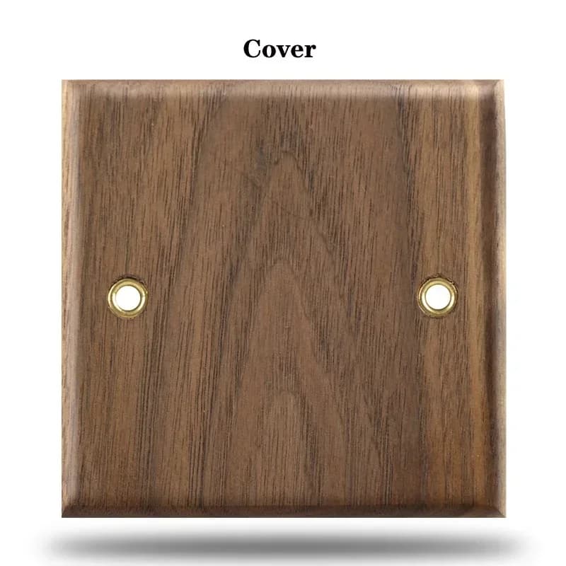 Panneau d'interrupteur à bascule pour applique murale domestique, Brochure noire rétro, Bois massif,