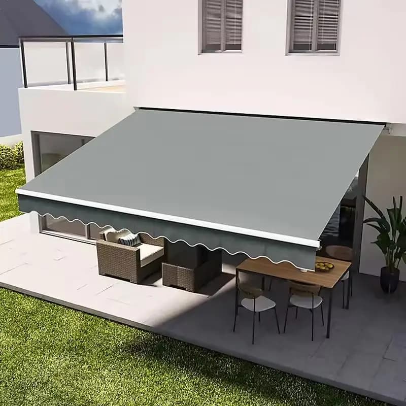 Auvent de patio extérieur moderne rétractable en aluminium, auvent peut être personnalisé dans le st