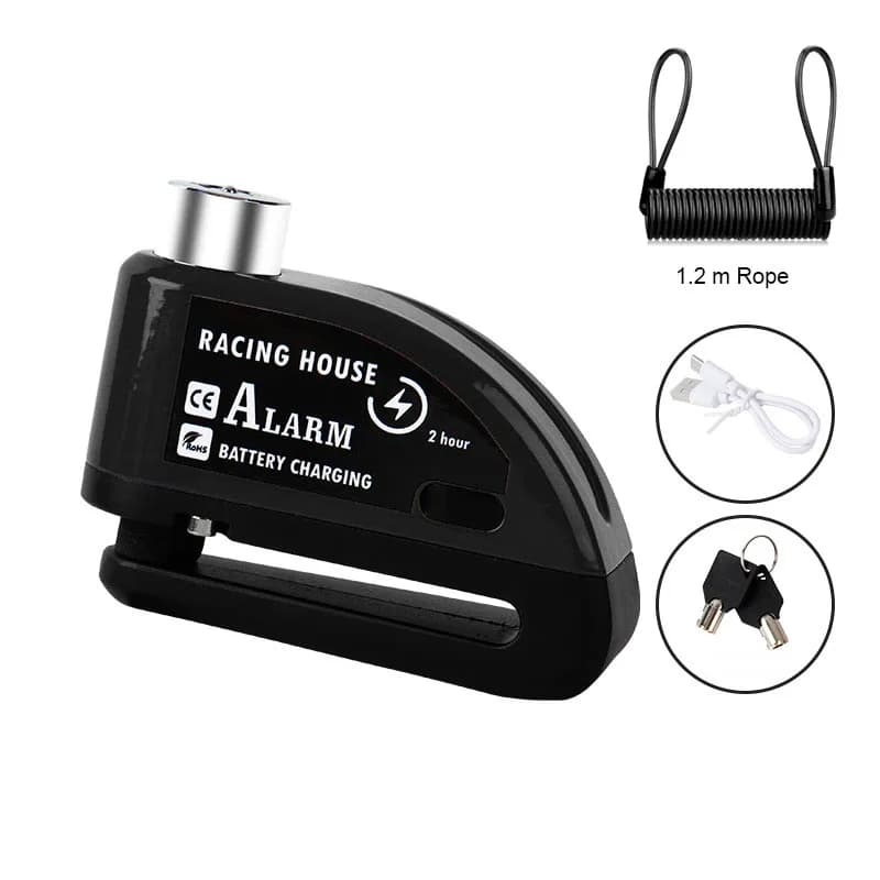 Cadenas de sécurité pour moto, alarme de frein à disque, roue de moto, étanche, 110dB, fort, antivol