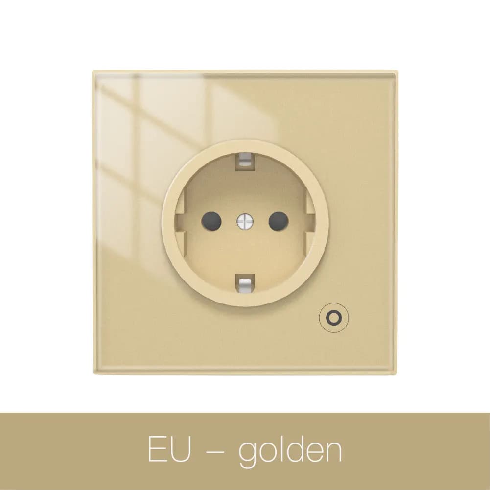MOES ZigBee – prise murale intelligente, panneau en verre, moniteur d'alimentation, maille de comman