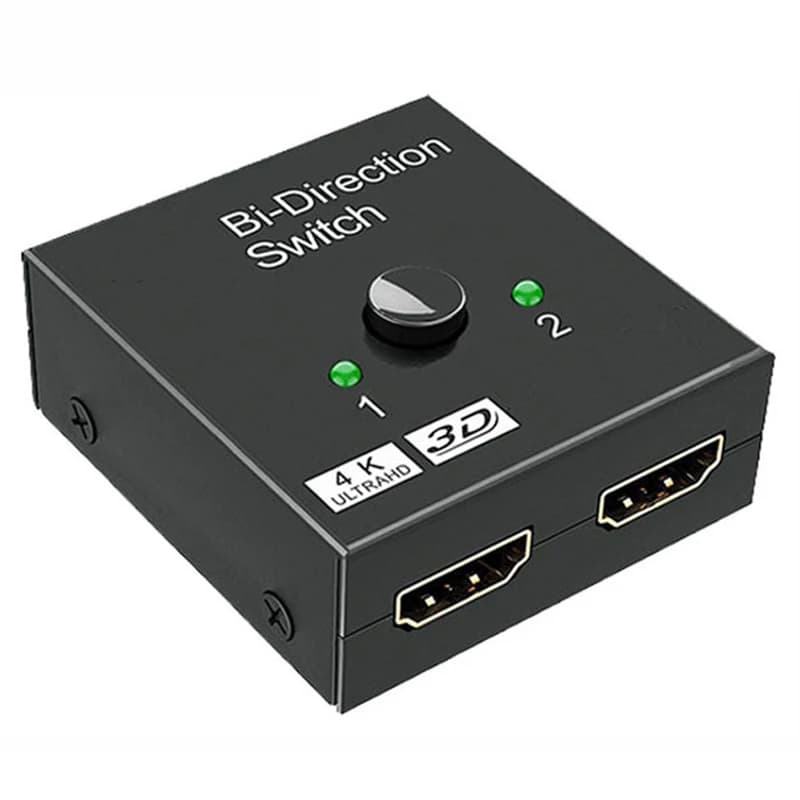Commutateur Compatible HDMI 4K, 2 Ports bidirectionnels 1x2 / 2x1, répartiteur de commutation Compat