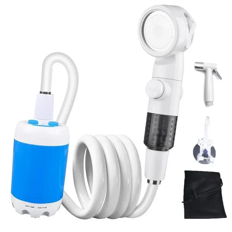 Douche extérieure rechargeable portable, conception compacte portative, flux de douche doux pour le
