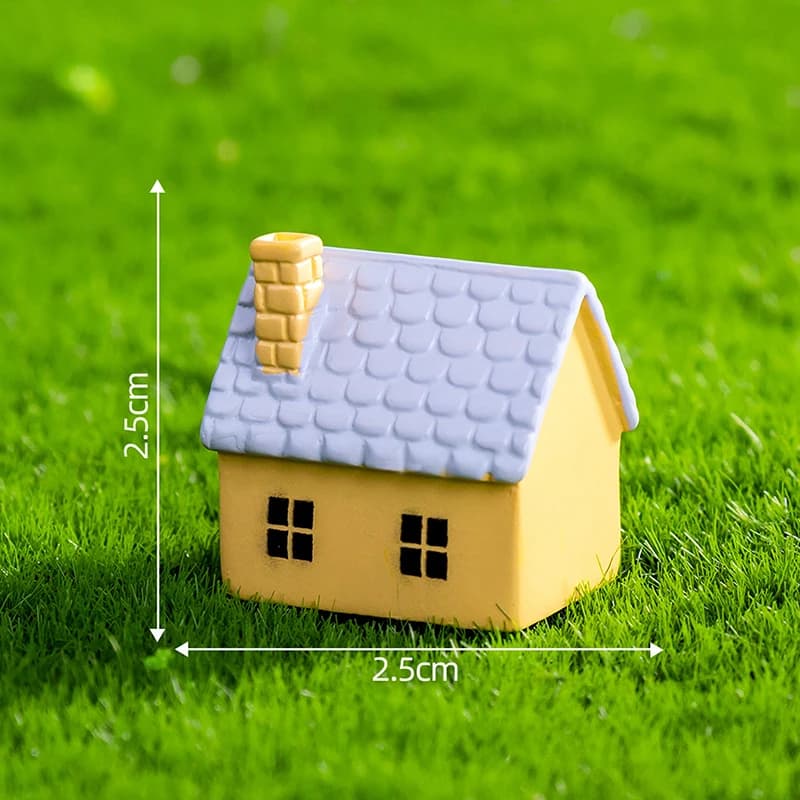 1 pièces Miniature maison de poupée fée jardin Mini mignon petite maison résine artisanat pour la ma