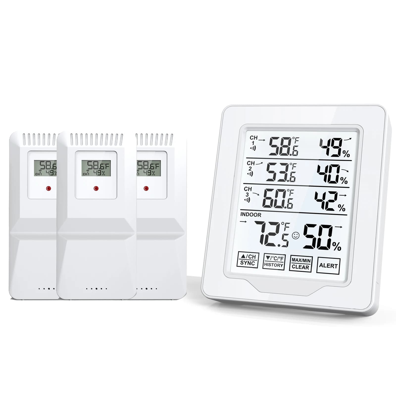Hygromètre Therye.com numérique sans fil, enregistrement Max Min, température, SACTrend, confort, Eu
