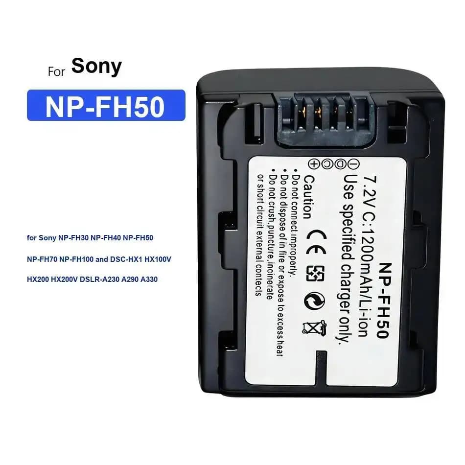 Batterie d'appareil photo 1200Mah pour Sony NP-FH30 NP-FH40 NP-FH50 NP-FH70 NP-FH100 et Dsc-HX1 HX10